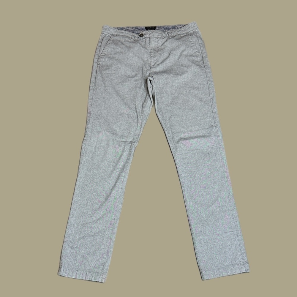 Ted Baker London Men’s Ted’s Tall Fit Slim Trouser Pants Gray Sz 34